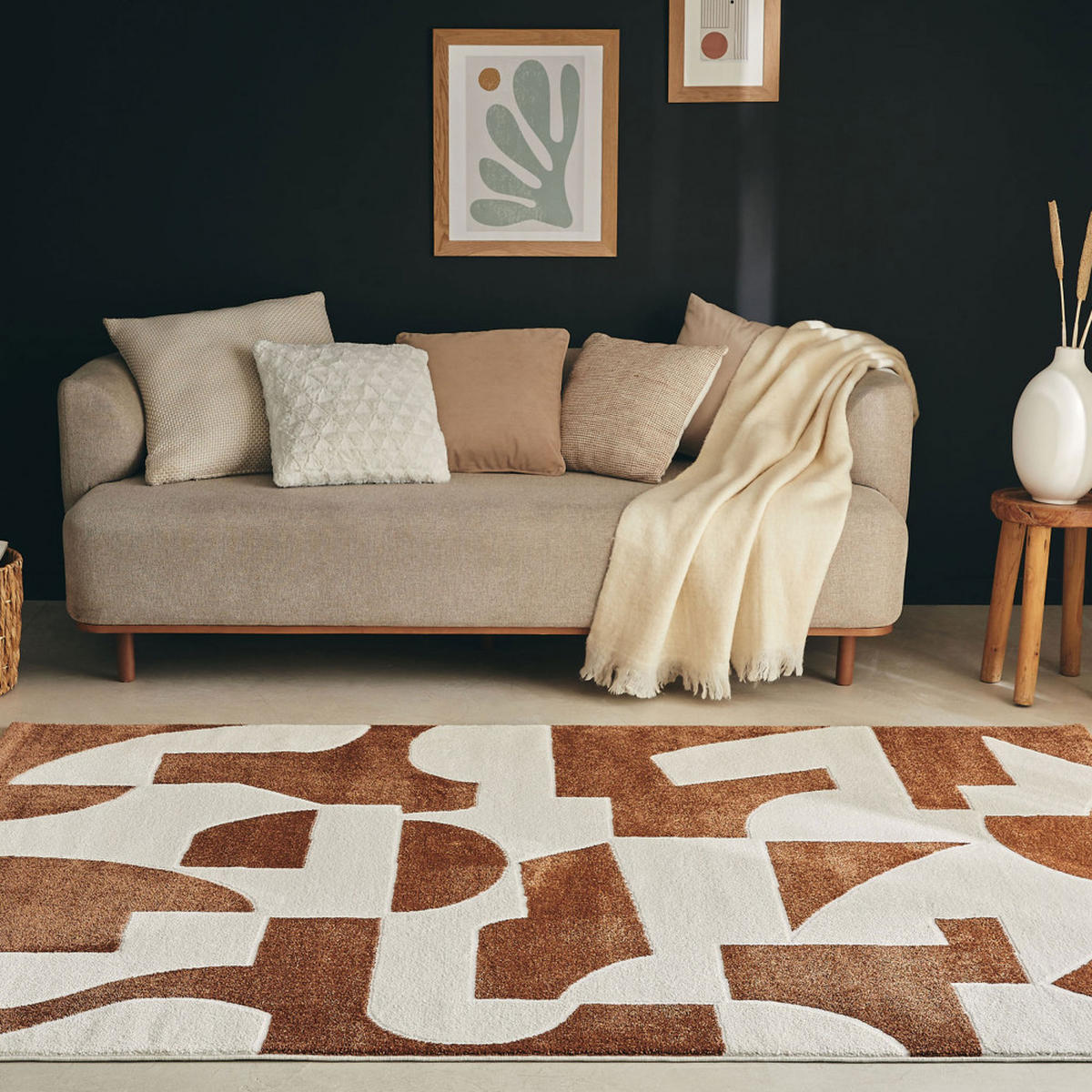 TEPPICH - Kastanie - Braun, Kunststoff (120/160cm) - Drawer