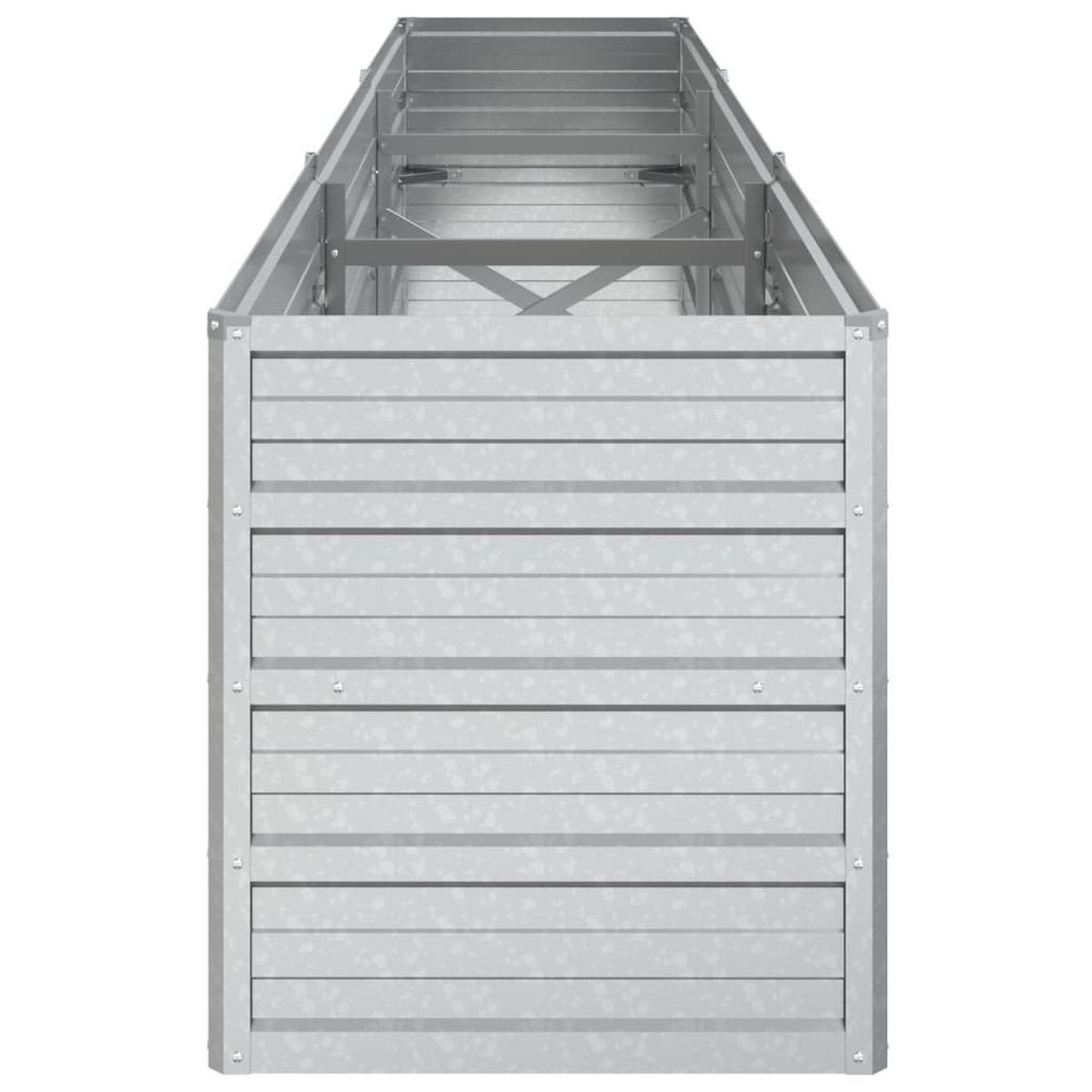 HOCHBEET für Garten OSKAR Silber 240x40x45 cm Metall - Silberfarben, Metall (240/45/40cm) - DELUKE