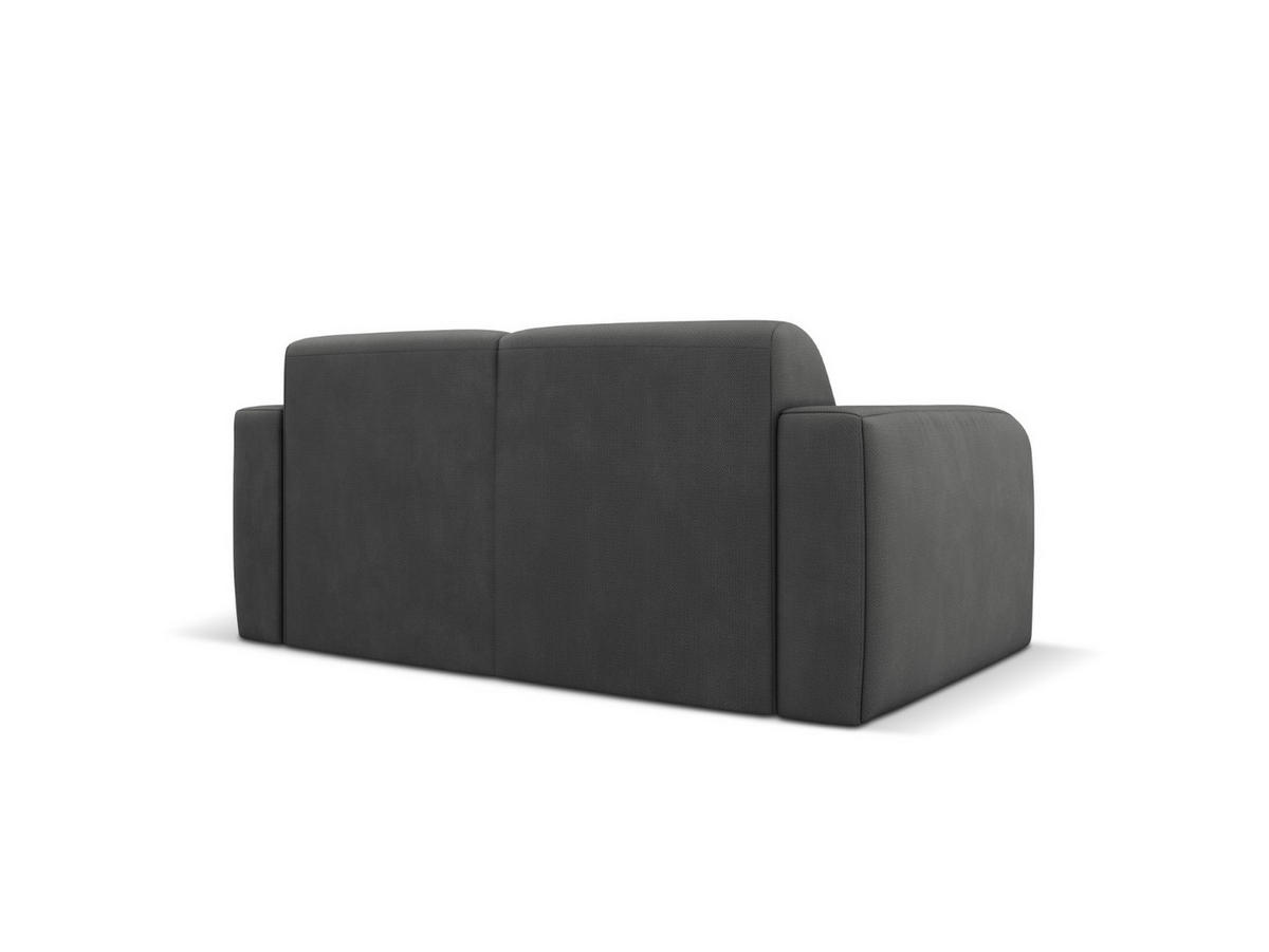 SOFA Molino aus strukturiertem Stoff dunkelgrau 2 Sitzplätze - Dunkelgrau, Textil (95/72/170cm) - Micadoni