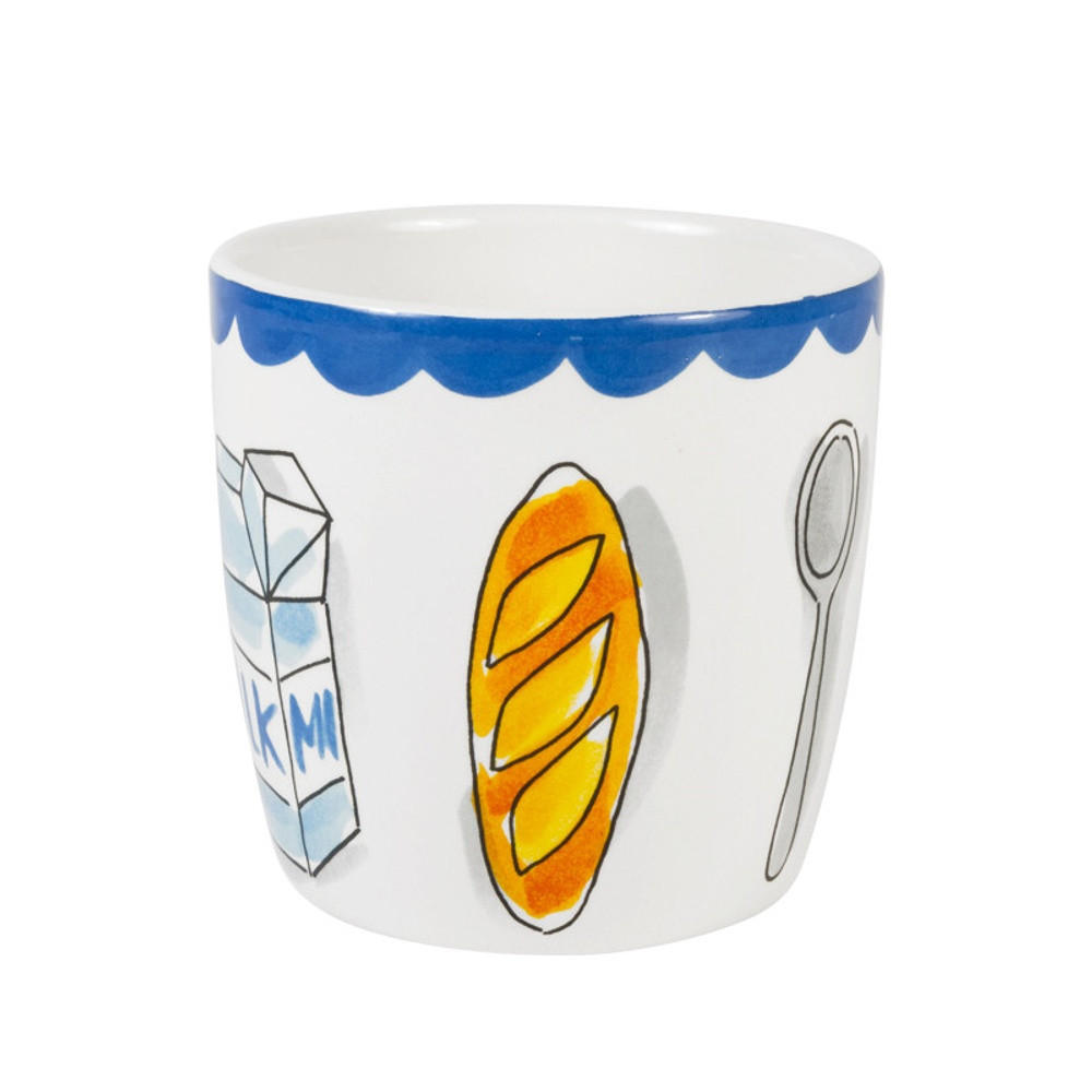 CAPPUCCINO-BECHER Breakfast in Bunt - 500 ml - Multicolor, Keramik (0.5L) - Blond Amsterdam