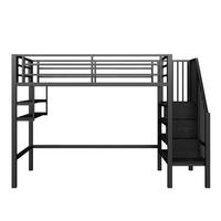 HOCHBETT 90/200 cm Schwarz - Schwarz, Metall - Raumix