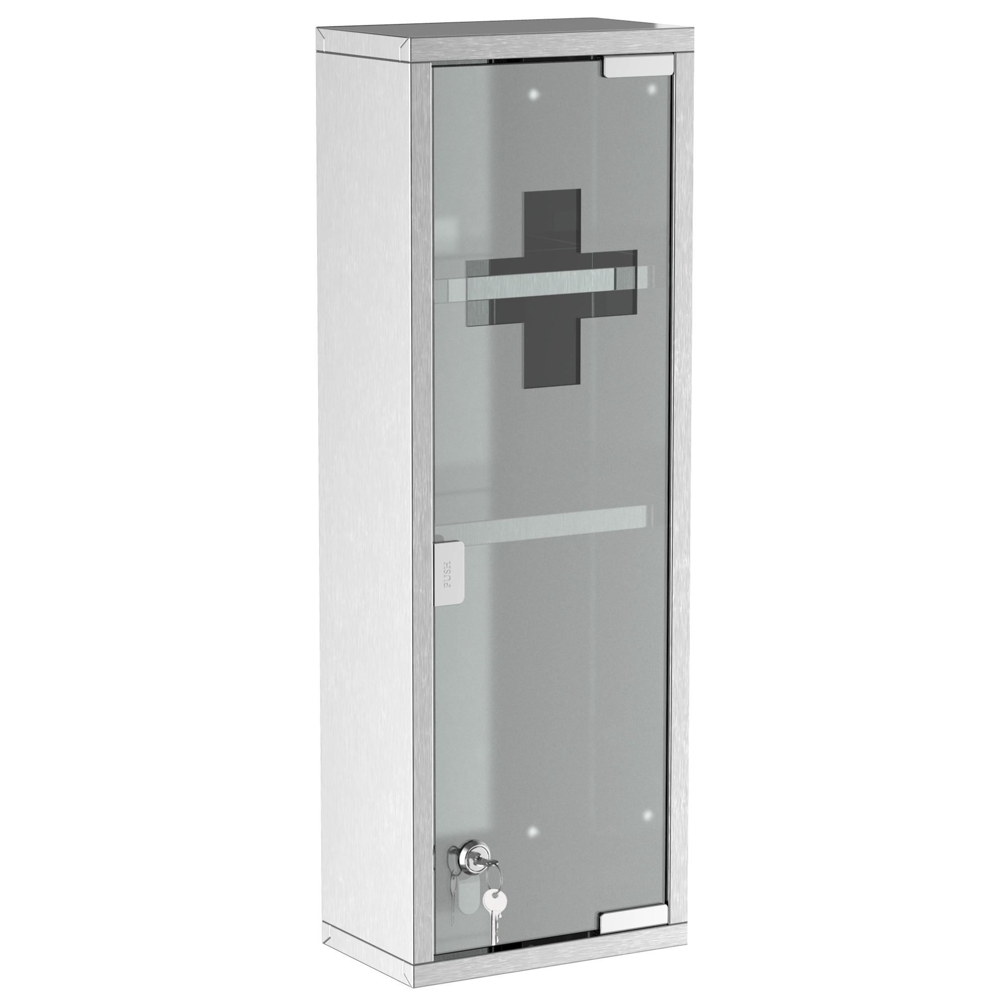 GiPP Medizinschrank Silber 20x58x12 cm