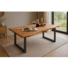 ESSTISCH MAX - Beige/Schwarz, Holz/Metall (85/160/77cm) - SAM