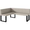 ECKBANK PETER_U - Beige, Leder (128/168cm) - Meblini