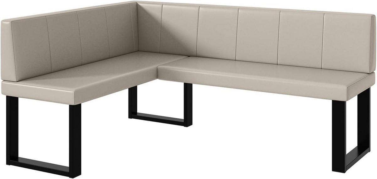 ECKBANK PETER_U - Beige, Leder (128/168cm) - Meblini