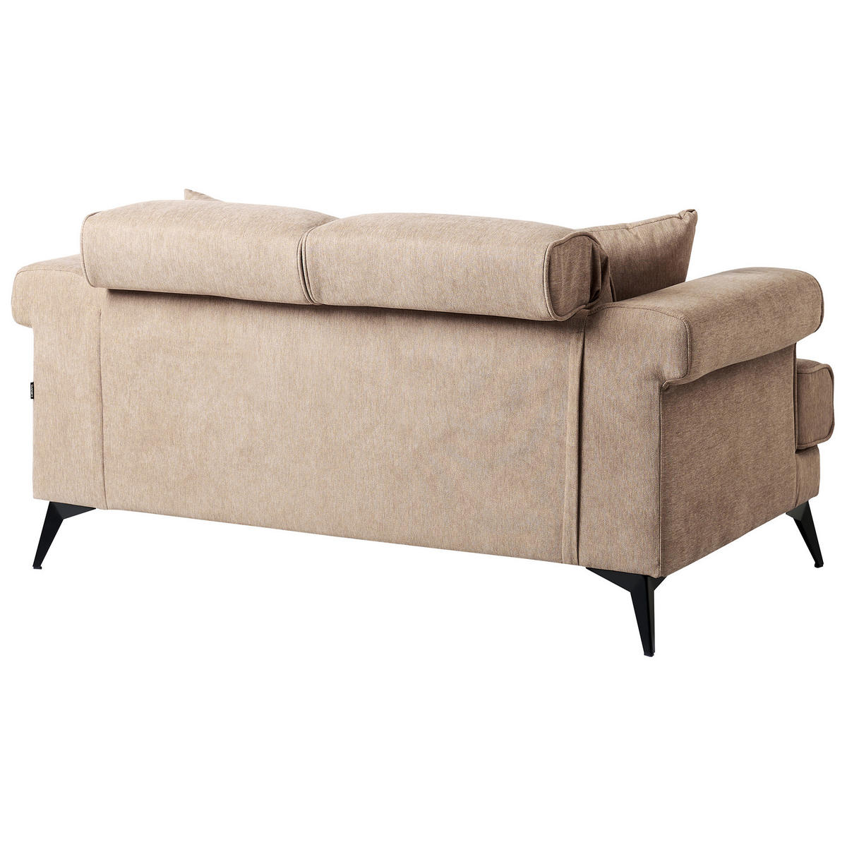 POHOVKA 2-místná Látka Světle hnědá Skive - světle hnědá, textil (160/88/85cm) - Beliani