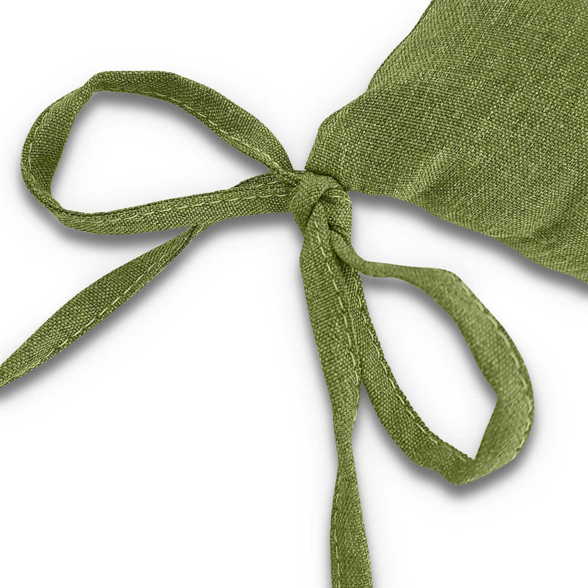 SITZKISSEN 16-Punkt grün 40/40 cm mit Steppung und Halte-Bändern - Grün, Textil (40/40/4cm) - wometo