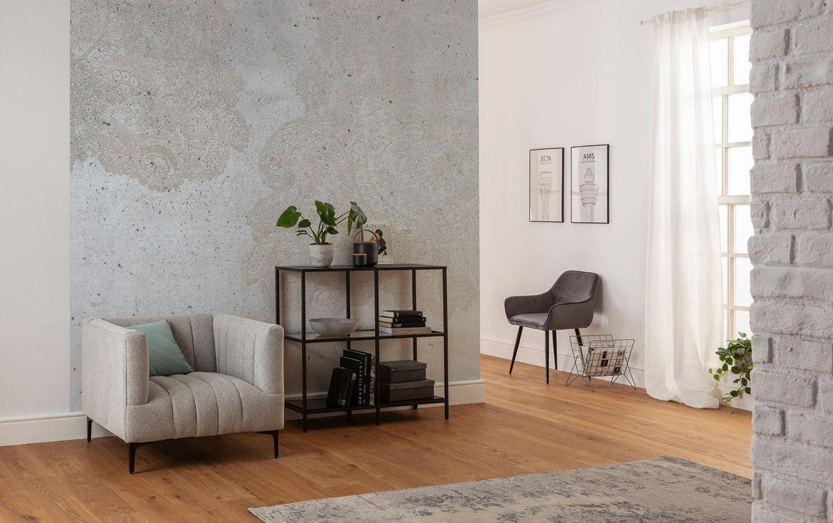 FOTOTAPETE Beton 300 x 280 cm - Grau, Papier (300/280cm) - Sanders & Sanders