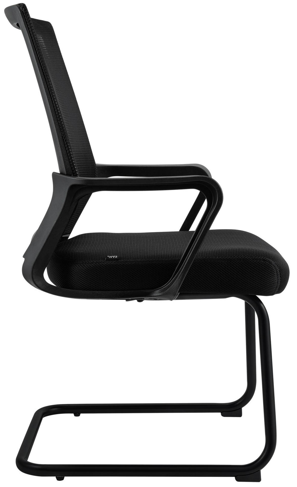 BESUCHERSTUHL Sofia Kunststoff Schwarz Konferenzstuhl Bürostuhl - Schwarz, Kunststoff (58/96/60cm) - DELUKE