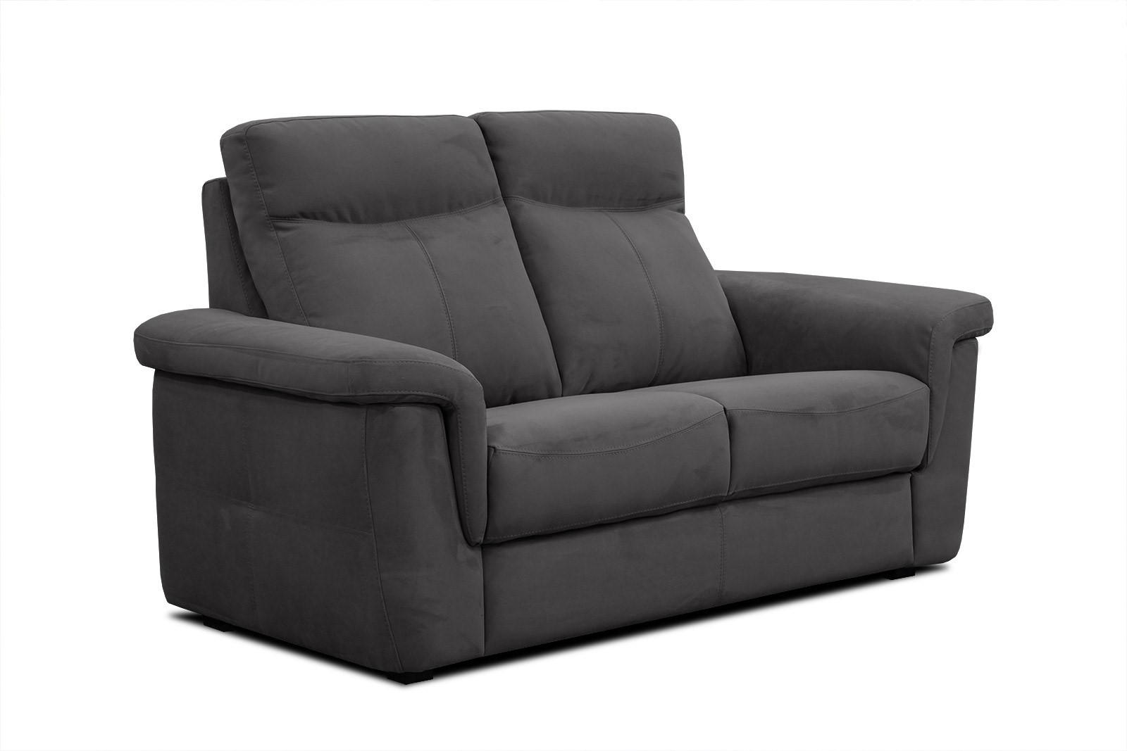 SOFA JONES 2-Sitzer, anthrazit - Anthrazit, Holzwerkstoff/Textil (166/102/99cm) - Courtois Laville