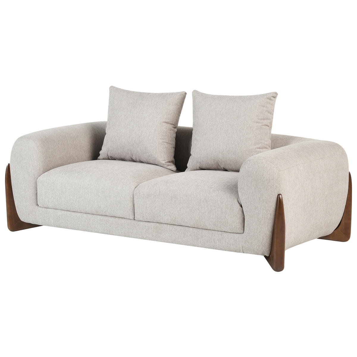 2-SITZER-SOFA Taupe Vinliden - Taupe, Textil (180/62/87cm) - Beliani