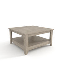 COUCHTISCH Lea Travertin - Creme, Holzwerkstoff (90/90/46.8cm) - Decorotika