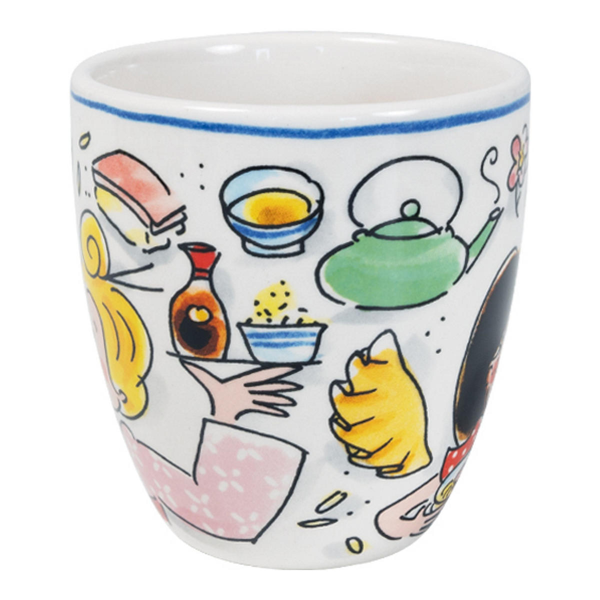 MINI-BECHER OHNE OHR Lass die guten Zeiten rollen in Bunt - 200 ml - Multicolor, Keramik (0.2L) - Blond Amsterdam
