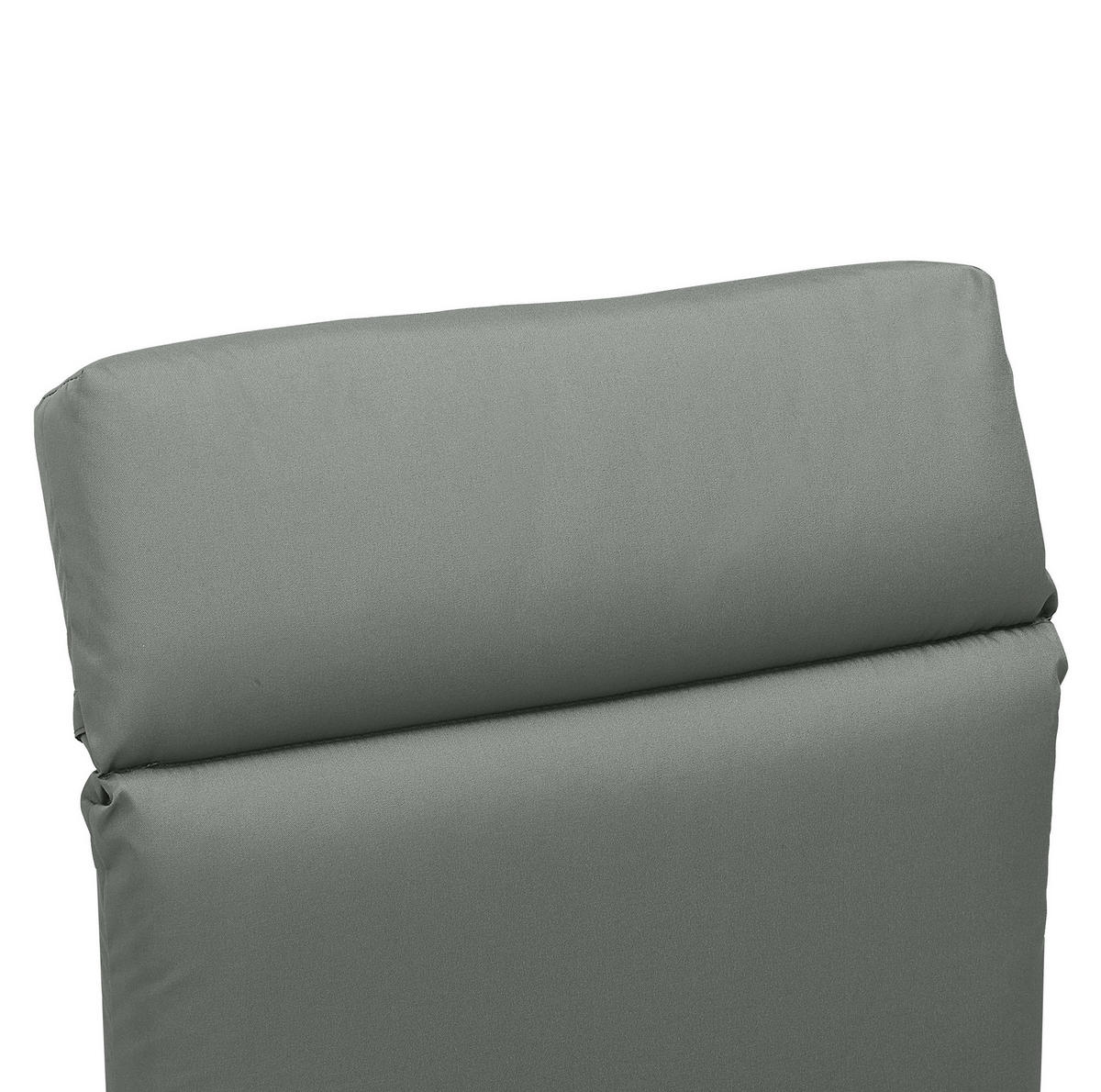 LIEGENAUFLAGE aus Polyester 196x55x8 cm in Dunkelgrau mit Befestigungsbändern - Dunkelgrau, Textil (55/8/196cm) - Modfu