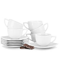 KAFFEETASSENSET CARLINA 12-tlg - Weiß, Keramik (14/2/14cm) - KONSIMO®