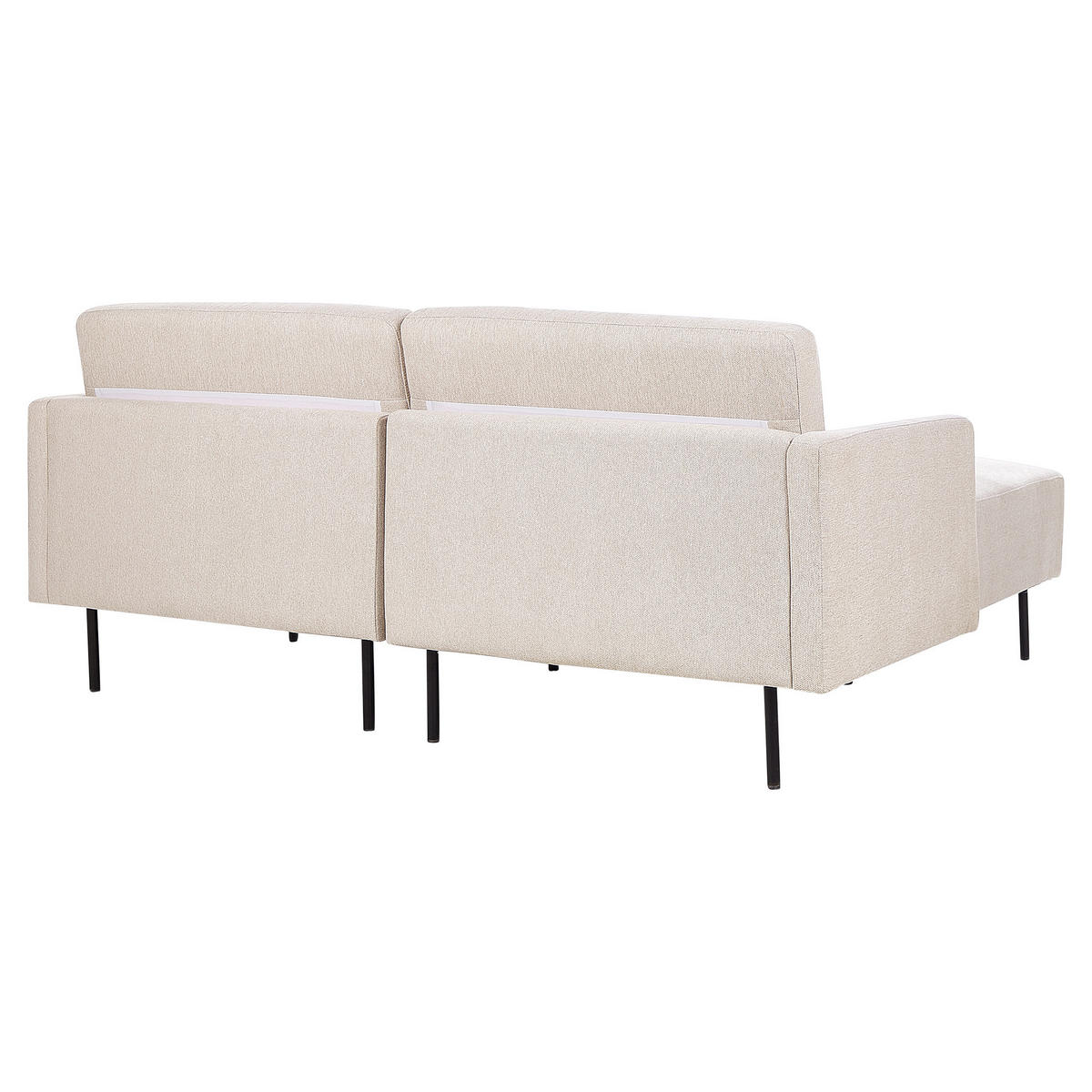 2-SITZER-ECKSOFA Polyester Beige linksseitig Breda - Beige, Textil (192/155cm) - Beliani