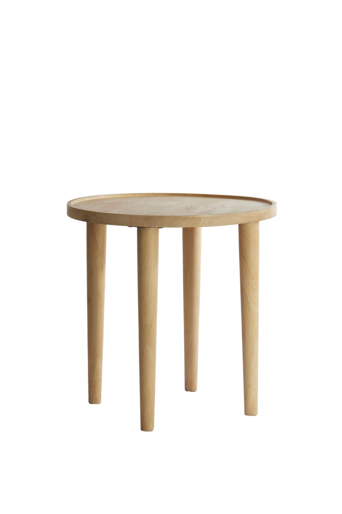 BEISTELLTISCH Qiano Braun Ø49/49 cm - Braun, Holz (49/49/49cm) - Light & Living