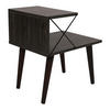 BEISTELLTISCH Bergen - Dunkelbraun/Anthrazit, Holzwerkstoff/Buchenholz (50/40/55cm) - [en.casa]