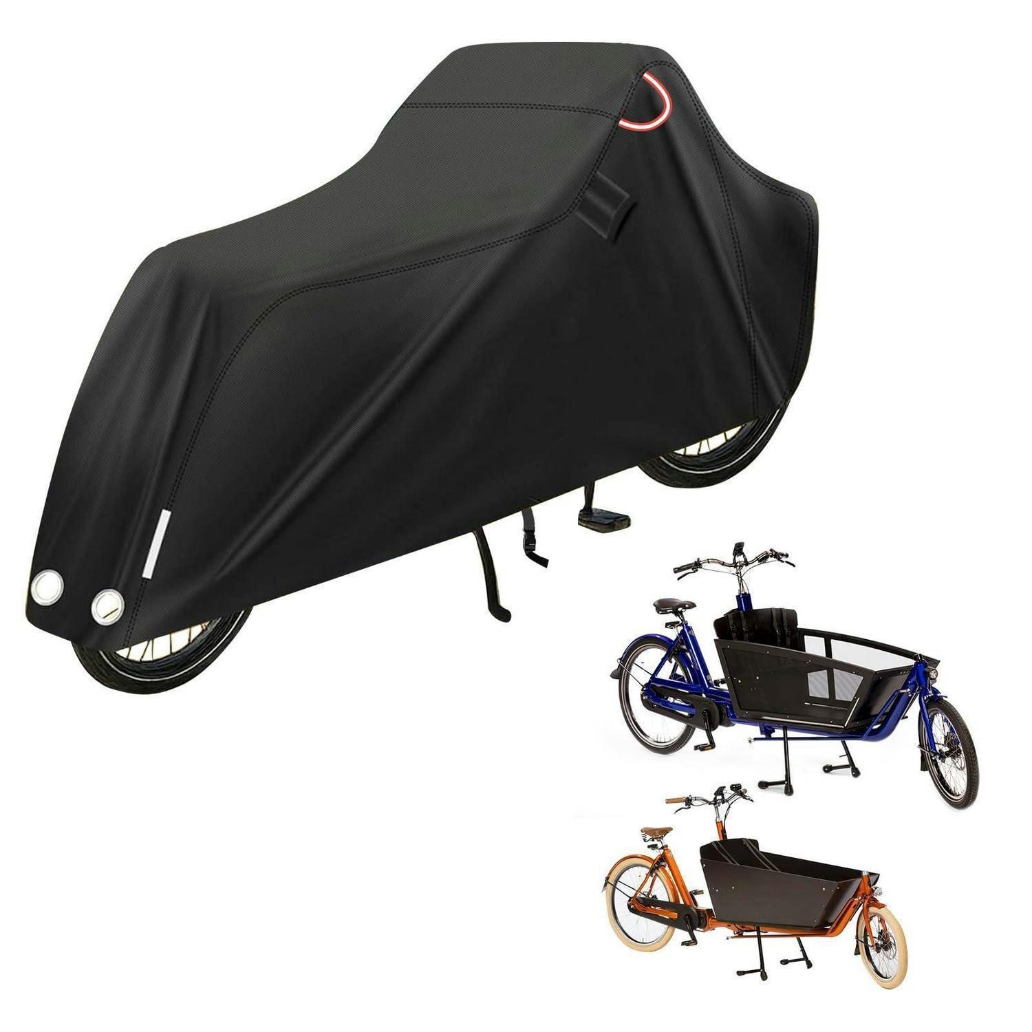 LASTENFAHRRAD Abdeckung Wasserdicht 420D Oxford 285 x 65 x 115 cm - Schwarz, Textil (115/65/285cm)