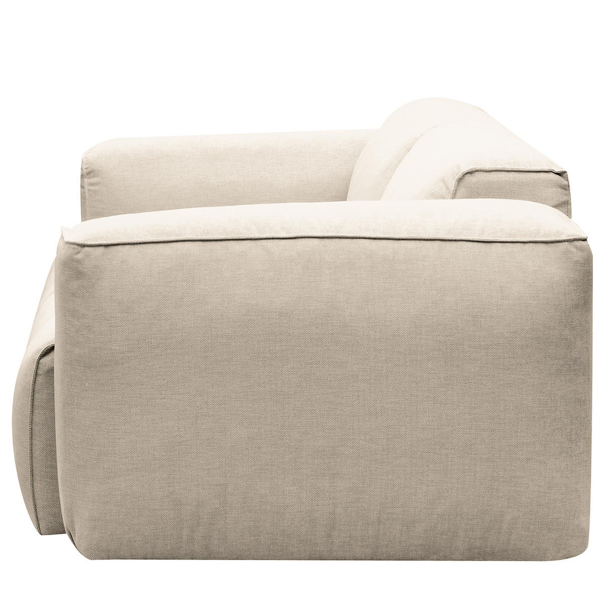 2-SITZER SOFA - Beige/Schwarz, Kunststoff/Textil (220/71/102cm) - home24