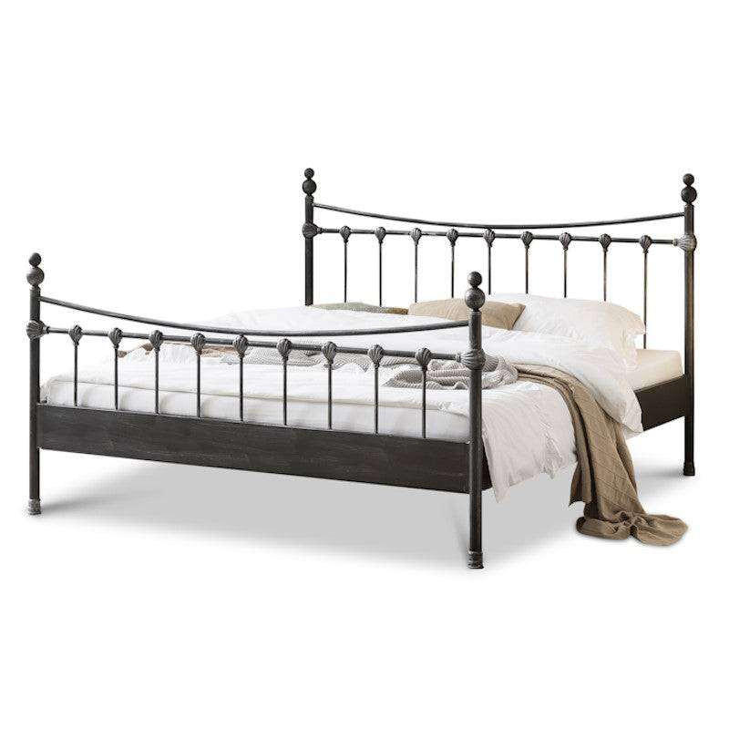 BED BOX Metallbett Schwarz 180x220 cm