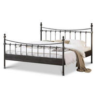 METALLBETT Camilla / 180 x 200 cm / schwarz - Schwarz, Metall (180/200cm) - BED BOX