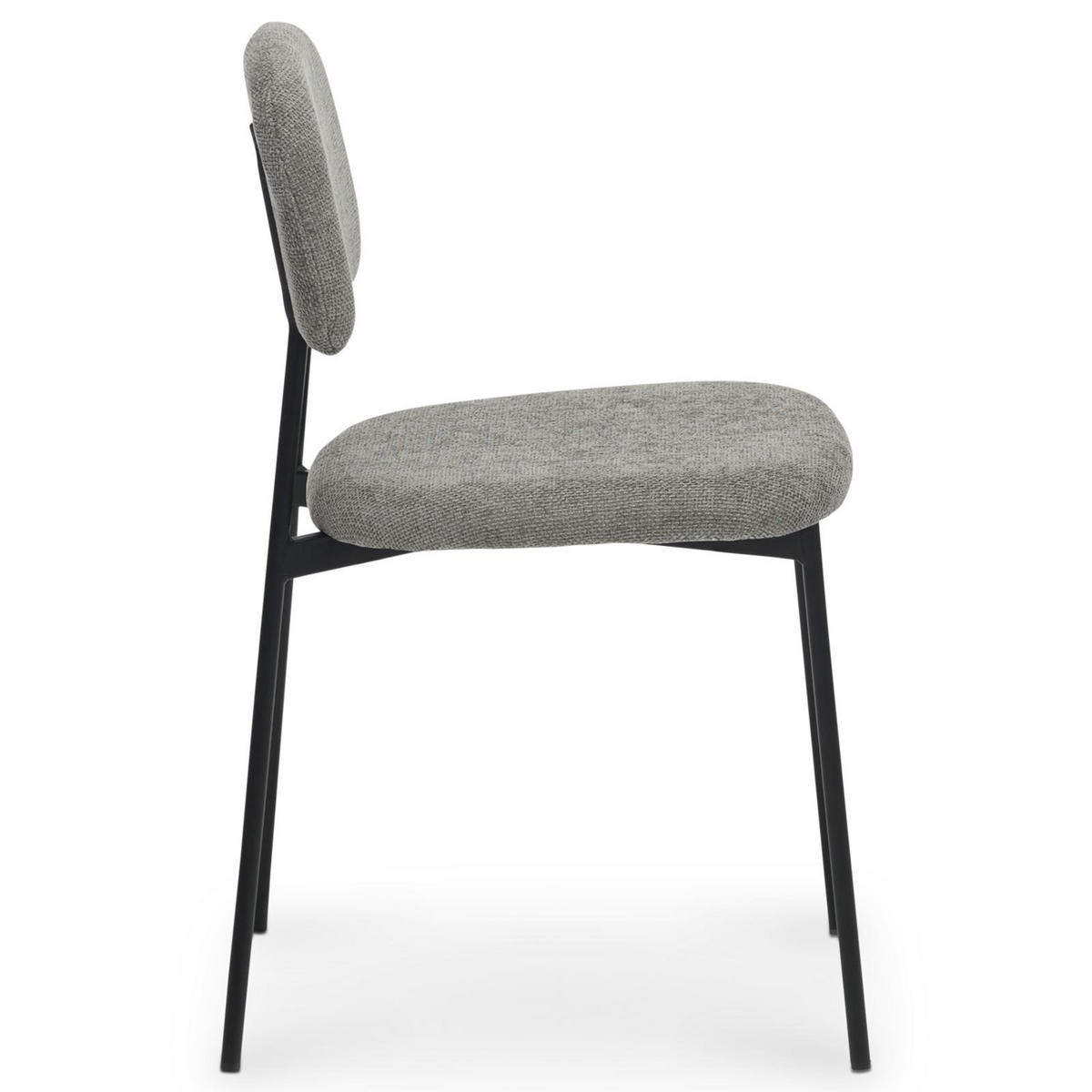 ESSZIMMERSTUHL TOLEDO 4ER-SET - Hellgrau, Textil (44/78/49cm) - IDIMEX