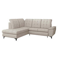 ECKSOFA Forest, Seite: Links - Creme/Schwarz, Holz/Textil (271/212cm) - MIRJAN24