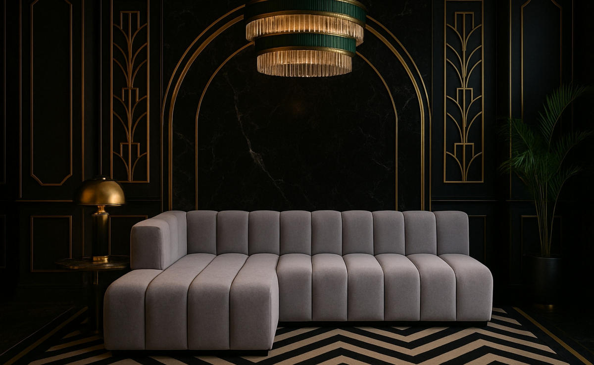 ECKSOFA GRAND L 295 cm, Stoff Salvador, Grau, Links - Grau, Holz (295/179cm) - Kaiser Möbel