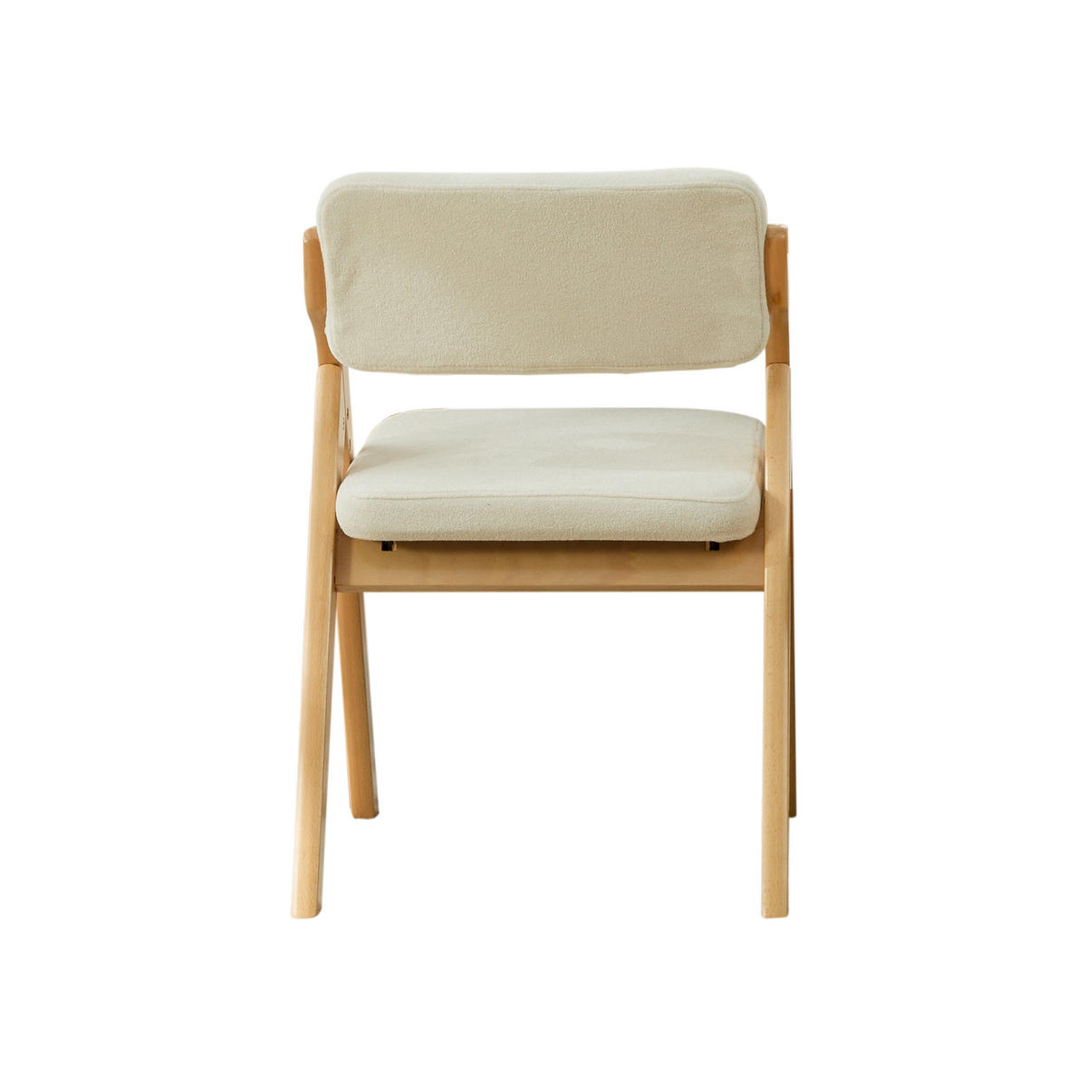 KLAPPSTUHL 2er-Set, Beige, Massivholz Buche, gepolstert - Beige, Holz (46/78/52cm)