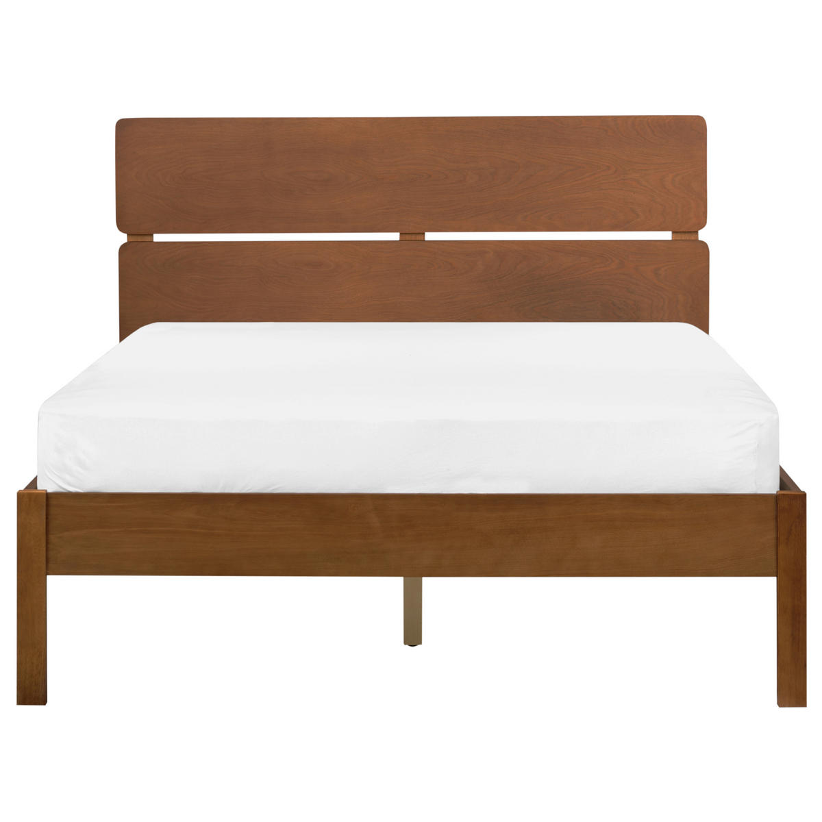 POSTELJA z letvenim dnom 120/200 les kavčukovca temno rjava Boisset - temno rjava, les (120/200cm) - Beliani