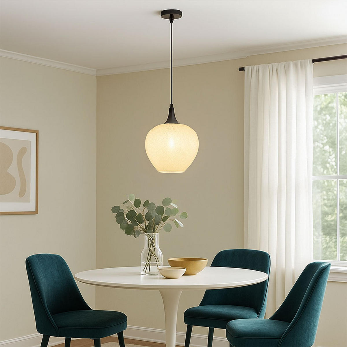 LED HÄNGELEUCHTE Glas Schwarz Chrom - Silberfarben, Glas (29/29/120cm) - Globo Lighting