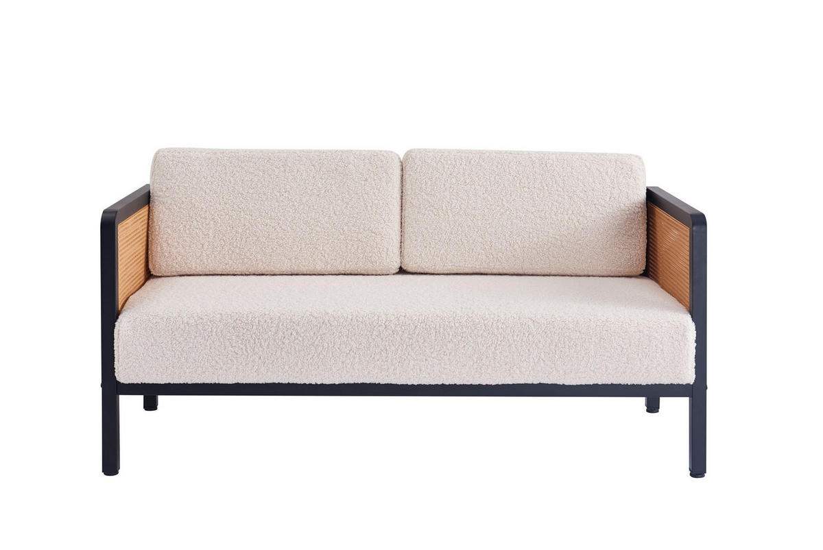 SOFA Wolle Weiß - Weiß, Textil (160/82/68cm) - Nordlys