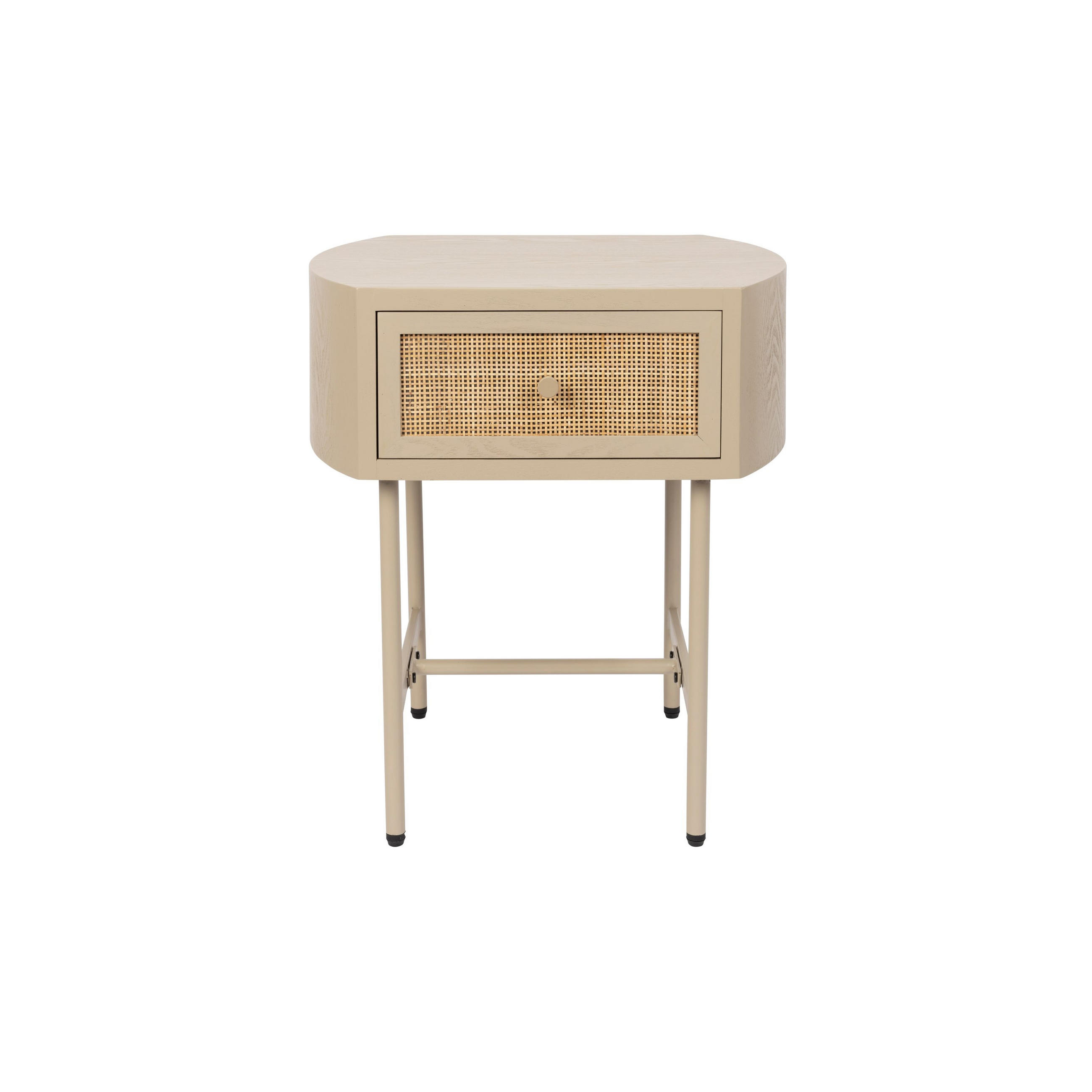 NACHTTISCH Amaya Nachttisch - Beige, Holz (38/48/54cm) - Housecraft Living