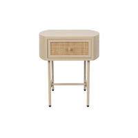 NACHTTISCH Amaya Nachttisch - Beige, Holz (38/48/54cm) - Housecraft Living