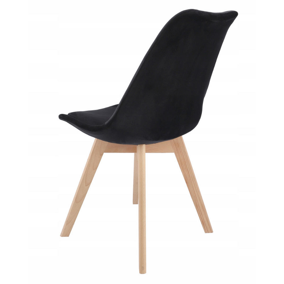 STUHL Bari - schwarz - Buchefarben/Schwarz, Holz/Textil (48.5/82/60cm) - JuMi