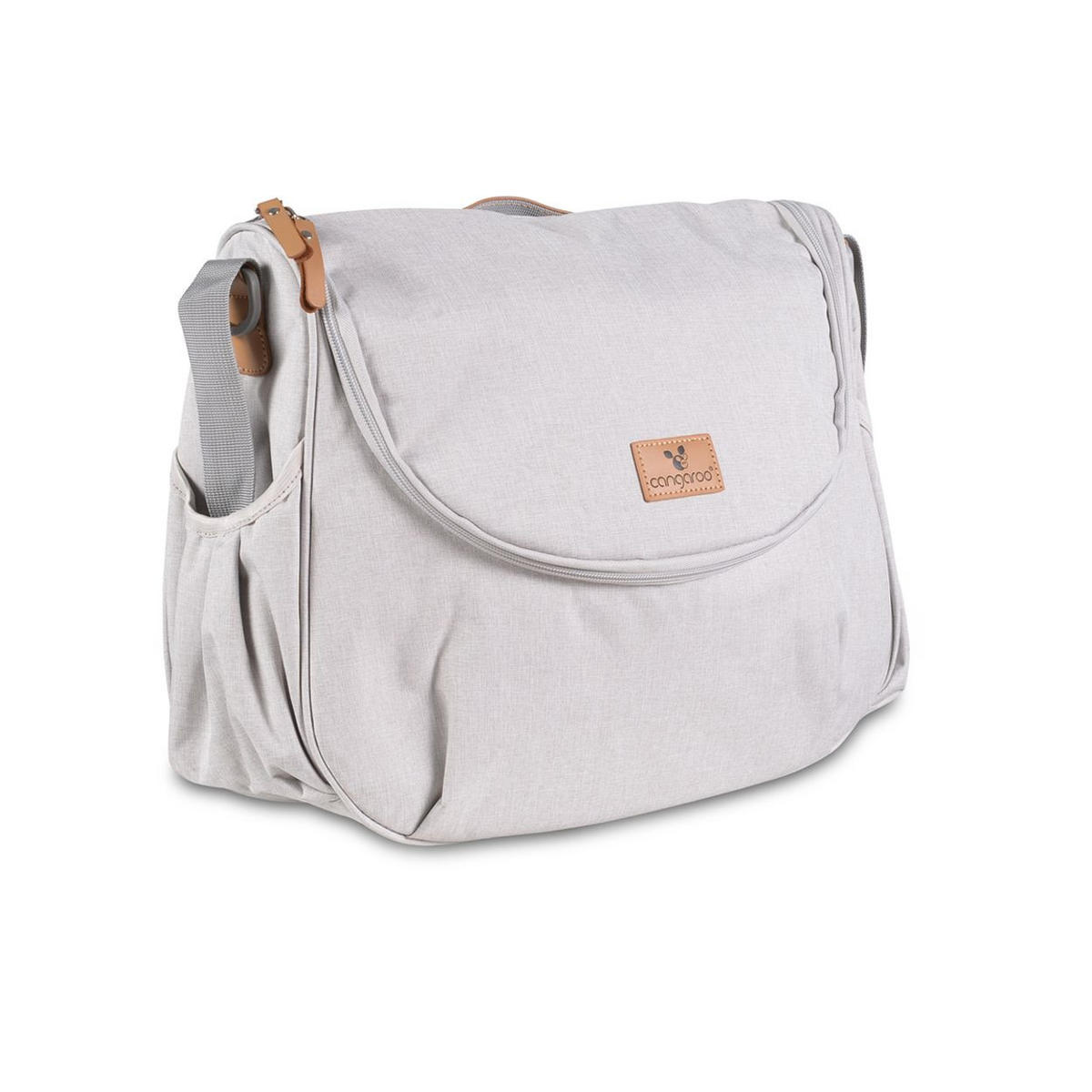 WICKELTASCHE Naomi beige Wickelunterlage, Schultergurt, Seitentaschen und Reißverschluss - Beige, Textil (10/32/40cm) - Cangaroo