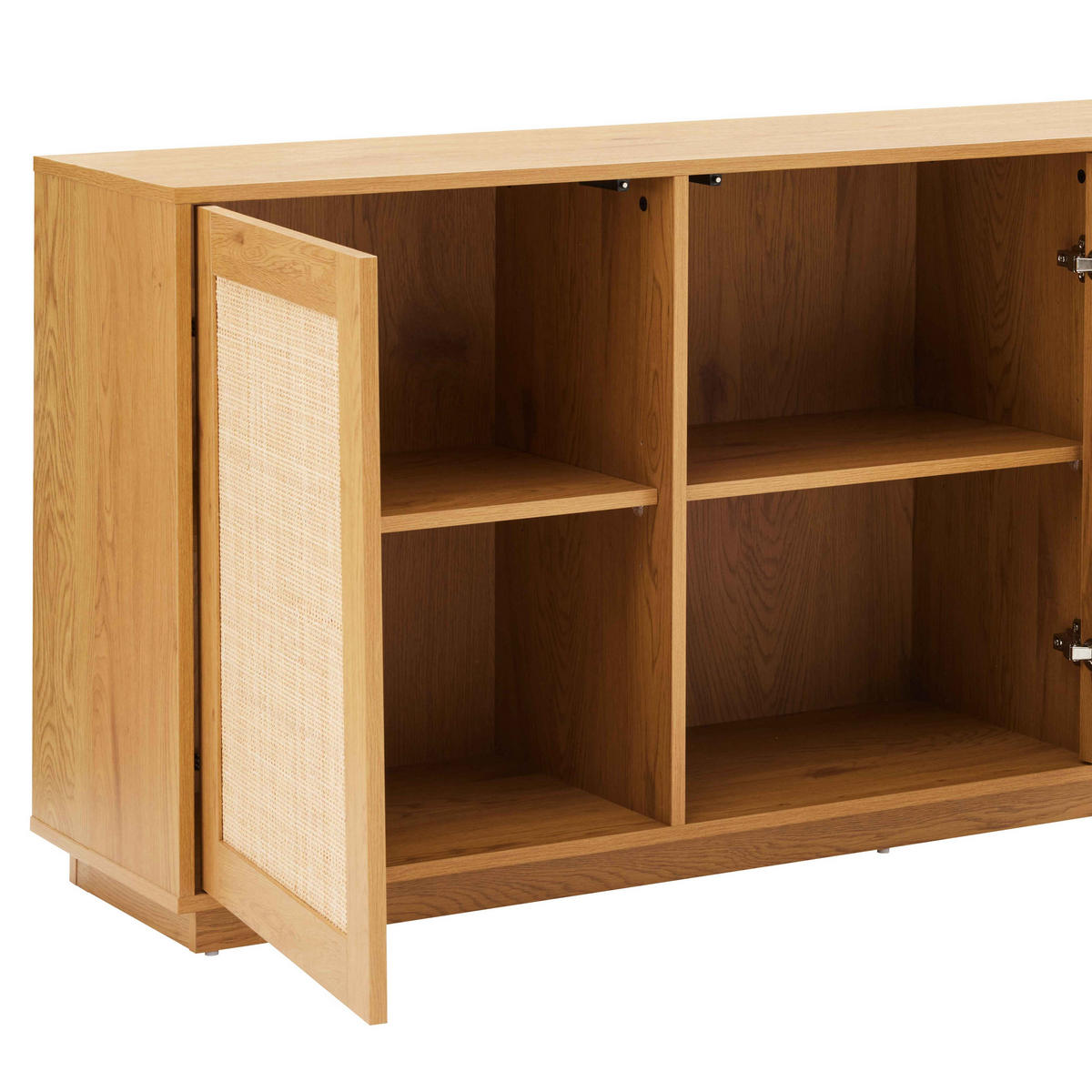 TV-MÖBEL, helles Holz - Braun, Holz (160/74/40cm) - Oviala