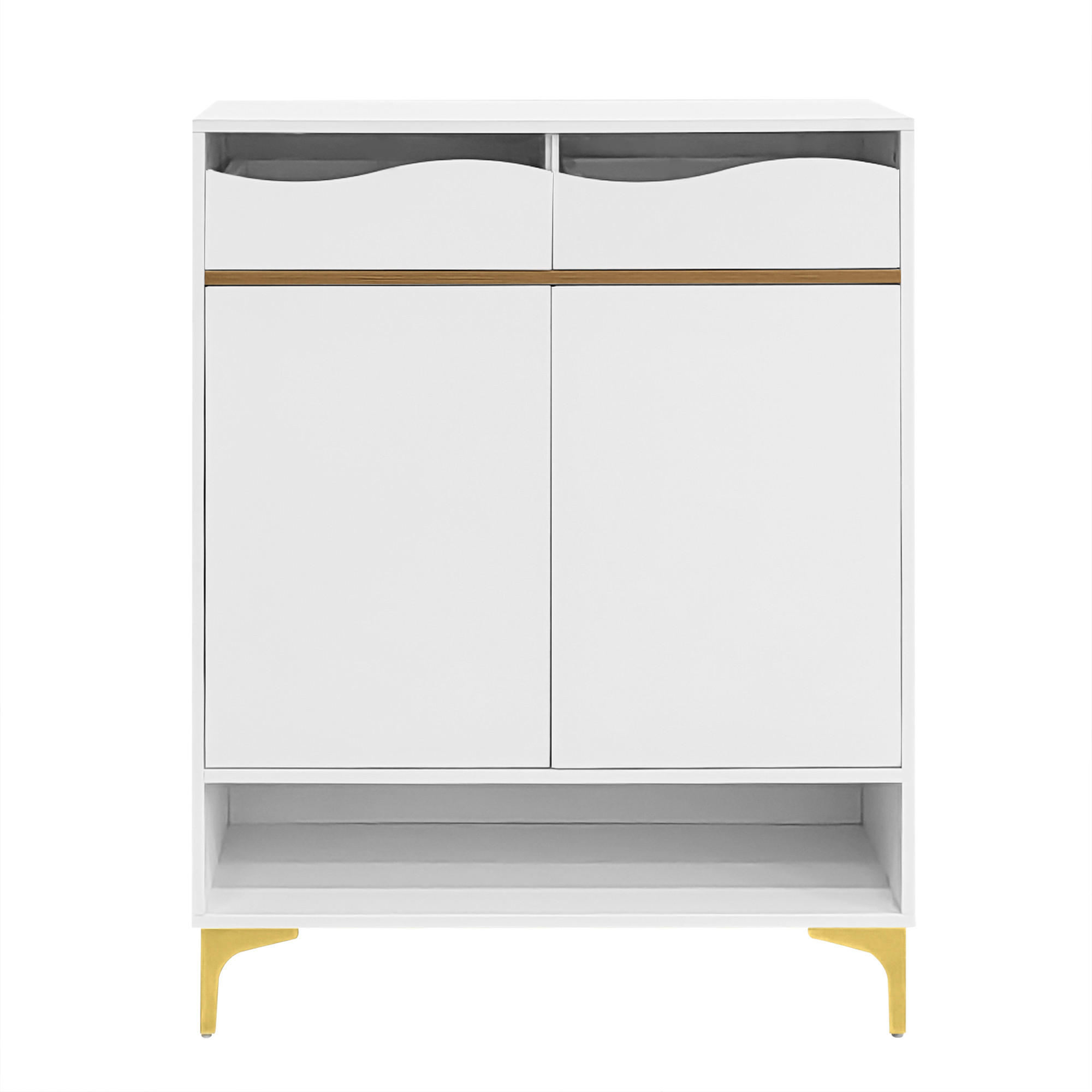SCHUHSCHRANK Weiß 80/35/105 cm - Weiß, Holzwerkstoff (80/105/35cm) - PANGIVO