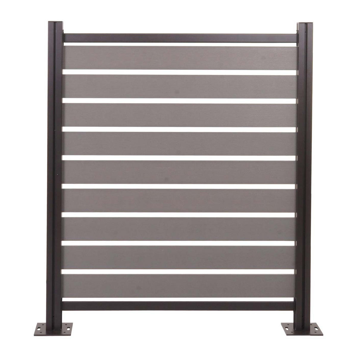 MÜLLTONNEN-ZAUN Alu 130x110x6cm Basis Grau - Grau, Metall (110/130/6cm) - PROREGAL