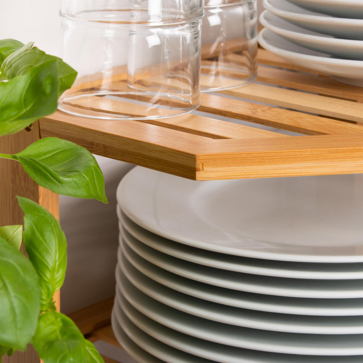 ECKREGAL, Bambus - Braun, Holz (25/27/25cm) - bremermann