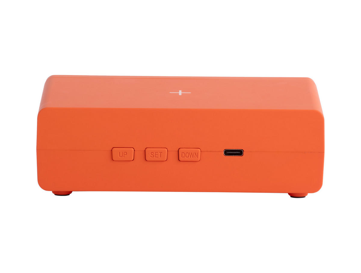 WECKER Berlin LCD with Charger - Orange - 8/4,5 cm - Orange, Kunststoff (8/4/8cm) - Karlsson