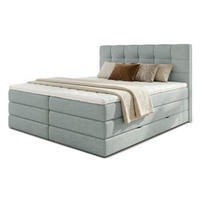 BOXSPRINGBETT Best Max - 160x200 - blau (Vidar 83) - Blau/Schwarz, Holz/Holzwerkstoff (160/200cm) - Sofnet