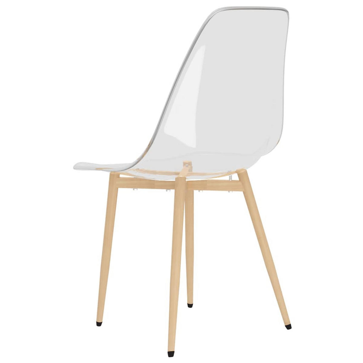 ESSZIMMERSTÜHLE 6 Stk. Transparent PET 46*52*84cm - Transparent, Metall (46/84/52cm) - ZMH
