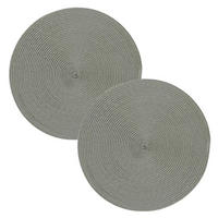 PLATZSET 2er Set Polypro Grau 35 cm rund - Grau, Kunststoff (35cm) - TiborTex