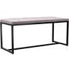 SITZBANK 100/40 cm Stoff grau - Schwarz/Grau, Textil/Metall (100/48/40cm) - CLP