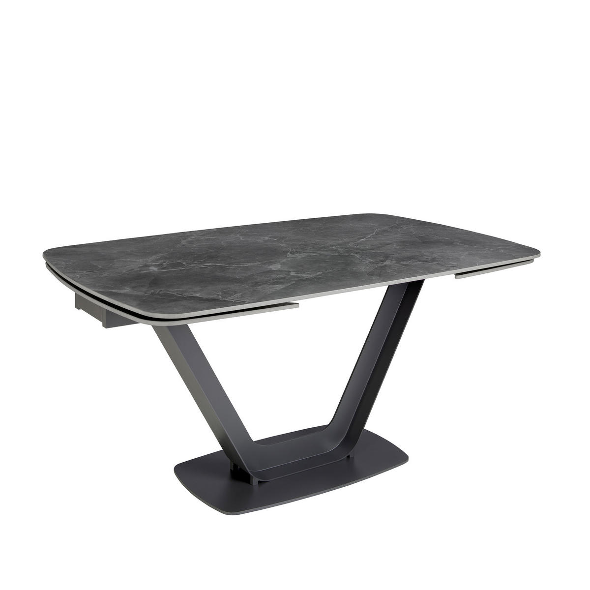 ESSTISCH ovales Fass Schwarz 160/100/76 cm - Schwarz, Stein (100/160/76cm) - ANGEL CERDA