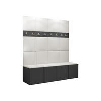 GARDEROBEN-SET Orion V - Graphitfarben/Weiß, Holzwerkstoff/Kunststoff (168/186/46cm) - MIRJAN24