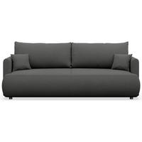 3-SITZER SOFA Ovo Mini Dunkelgrau Chenille Easy-Clean - Dunkelgrau/Schwarz, Kunststoff/Textil (226/90/97cm) - Selsey