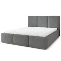 POLSTERBETT MORENA Q 120x200 cm mit Bettkästen - Grau - Grau, Holz (120/200cm) - MASSENO